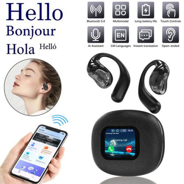 Touchscreen Translator Earbuds - 144 Languages - InspiredGrabs.com